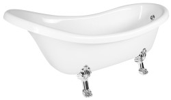 POLYSAN - RETRO voľne stojaca vaňa 174,5x82x80,5cm, biela, nohy chróm (43398)