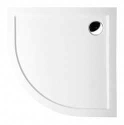 POLYSAN - SERA LIGHT sprchová vanička z liateho mramoru, štvrťkruh 90x90x3cm, R550, biela (11231)