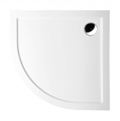 POLYSAN - SERA sprchová vanička z liateho mramoru, štvrťkruh 80x80cm, R550, biela (40511)