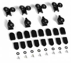 POLYSAN - Set pojazdov 4 horné 4 spodné, čierna (SPBL04)