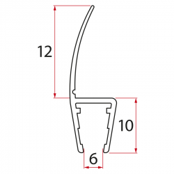 POLYSAN - Set zvislých tesnení medzi sklá 6 (NDGL06)