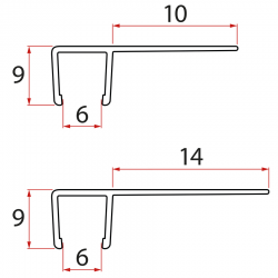 POLYSAN - Set zvislých tesnení pre 6/6 sklo, 1900 (NDAE11)