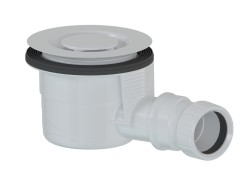 POLYSAN - Sifón sprchovej vaničky, priemer 90, DN40, odtok v vnútornom kruhu, krytka biela (17924W)