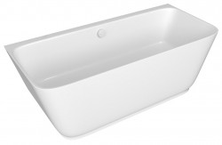 POLYSAN - SKYLLA nástenná stojaca vaňa liaty mramor 170x75x60cm, biela (72430)