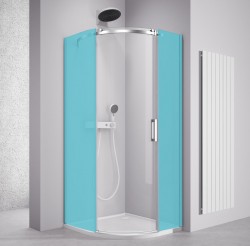 POLYSAN - THRON COMPONENT štvrťkruhová sprchová zástena 900x900, číre sklo, ľavá (TL2690A)