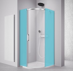 POLYSAN - THRON COMPONENT štvrťkruhová sprchová zástena 900x900, číre sklo, pravá (TL2690AR)