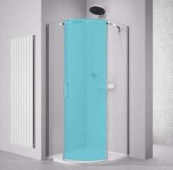 POLYSAN - THRON COMPONENT štvrťkruhová sprchová zástena 900x900, číre sklo, pravá (TL2690BR)