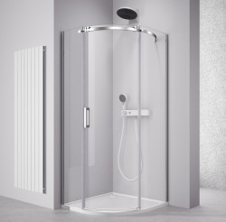 POLYSAN - THRON ROUND štvrťkruhová sprchová zástena 900x900, číre sklo, pravá (TL2690R-5005)