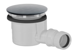 POLYSAN - Vaničkový sifón, priemer 90, DN40, krytka gun metal (17911GM)