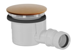 POLYSAN - Vaničkový sifón, priemer 90, DN40, krytka meď mat (17911PG)