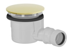 POLYSAN - Vaničkový sifón, priemer 90, DN40, krytka zlatá (17911G)