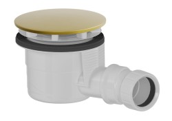 POLYSAN - Vaničkový sifón, priemer 90, DN40, krytka zlatá mat (17911GB)