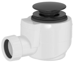 POLYSAN - Vaňová výpusť DN40, click-clack, čierna mat (71714B)