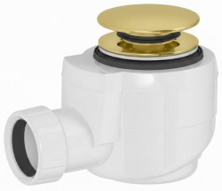 POLYSAN - Vaňová výpusť DN40, click-clack, zlato (71714G)