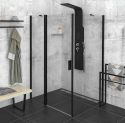 POLYSAN - ZOOM BLACK obdélníkový sprchový kout 1200x800 L/P varianta (ZL1312BZL3280B)