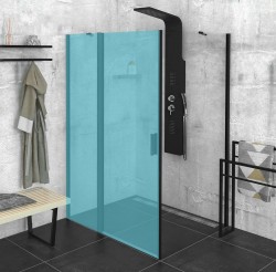 POLYSAN - ZOOM BLACK sprchová bočná stena 800, číre sklo (ZL3280B)