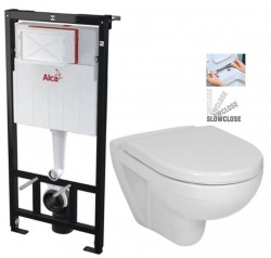 Předstěnový instalační systém bez tlačítka + WC JIKA LYRA PLUS + SEDÁTKO DURAPLAST SLOWCLOSE (AM101/1120 X LY5)