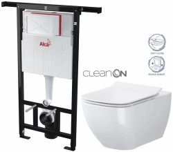 Predstenový inštalačný systém bez tlačidla + WC CERSANIT CLEANON VIRGO + SEDADLO (AM102/1120 X ME1)