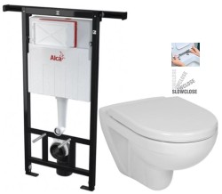 Predstenový inštalačný systém bez tlačidla + WC JIKA LYRA PLUS + SEDADLO duraplastu SLOWCLOSE (AM102/1120 X LY5)