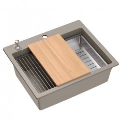 Quadron - Granitový drez KURT 110 WORKSTATION BEIGE (ZLE-09040)