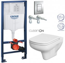 Rapid SL pre závesné WC 38528SET s chrómovou doskou + WC CERSANIT CLEANON COLOUR + SEDADLO (38772001 CN1)