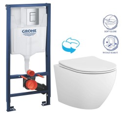 Rapid SL pre závesné WC 38528SET s chrómovou doskou + WC CERSANIT DESSE VORTEX /VÍROVÉ SPLACH/  + SEDADLO (38772001 ES1)