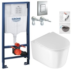 Rapid SL pre závesné WC 38528SET s chrómovou doskou + WC DEANTE Jasmin so sedadlom RIMLESS /VÍROVÉ SPLACH/ (38772001 JA1)