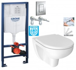 Rapid SL pre závesné WC 38528SET s chrómovou doskou + WC JIKA LYRA PLUS RIMLESS + SEDADLO duraplastu SLOWCLOSE (38772001 LY2)