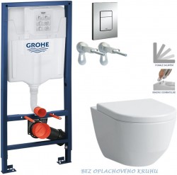 Rapid SL pre závesné WC 38528SET s chrómovou doskou + WC LAUFEN PRO RIMLESS + SEDADLO (38772001 LP1)