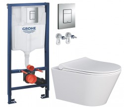 Rapid SL pre závesné WC 38528SET s chrómovou doskou + WC MYJOYS MY1 + SEDADLO (38772001 MY1)