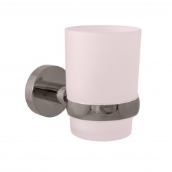 RAV Slezák - COLORADO - Kúpeľňový doplnok Držiak kefiek sklenený, Metal Grey - kartáčovaná COA0201MGK (COA0201MGK)