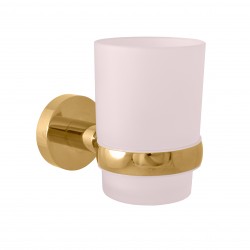 RAV Slezák - COLORADO - Kúpeľňový doplnok Držiak kefiek sklenený, Zlatá - kartáčovaná COA0201ZK (COA0201ZK)