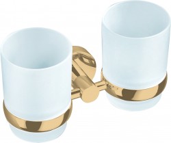 RAV Slezák - COLORADO - Kúpeľňový doplnok Držiak kefiek sklenený, Zlatá - lesklá COA0202Z (COA0202Z)