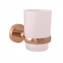 RAV Slezák - COLORADO - Kúpeľňový doplnok Držiak kefiek sklenený, Zlatá Ružová - lesklá COA0201ZRL (COA0201ZRL)