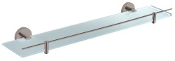 RAV Slezák - COLORADO - Kúpeľňový doplnok Polička sklenená 600 mm, Metal Grey - lesklá COA0900/60MGL (COA0900/60MGL)