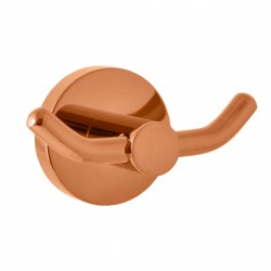 RAV Slezák - COLORADO - Kúpeľňový doplnok Vešiačik dvojitý, Zlatá Ružová - kartáčovaná COA0102ZRK (COA0102ZRK)