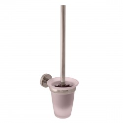 RAV Slezák - COLORADO - Kúpeľňový doplnok WC kefa, sklenená miska, Metal Grey - lesklá COA0500MGL (COA0500MGL)