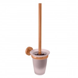 RAV Slezák - COLORADO - Kúpeľňový doplnok WC kefa, sklenená miska, Zlatá Ružová - kartáčovaná COA0500ZRK (COA0500ZRK)