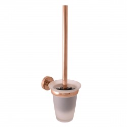 RAV Slezák - COLORADO - Kúpeľňový doplnok WC kefa, sklenená miska, Zlatá Ružová - lesklá COA0500ZRL (COA0500ZRL)