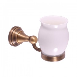 RAV Slezák - Držiak kefiek keramika, Farba: mosadz / keramika (MKA0201SM)