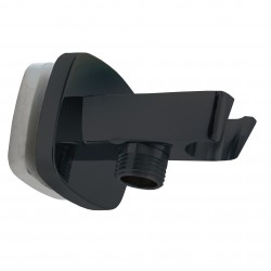 RAV Slezák - Držiak sprchy s vývodom pre hadicu čierna matná, Farba: čierna matná (MD0615CMAT)