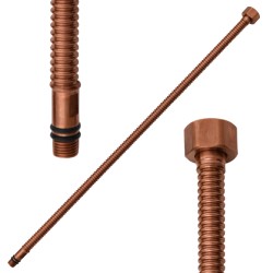 RAV Slezák - Flexi hadica (vlnovec) M10x1 G 1/2'' , Farba: ZLATÁ RUŽOVÁ - kartáčovaná , Rozmer: M10x1 x 1/2'', 35 cm (IT0012ZRK)