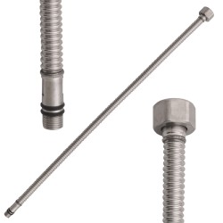 RAV Slezák - Flexi hadica (vlnovec) M10x1 G 3/8'' , Farba: Chróm, Rozmer: M10x1 x 3/8'', dĺžka 40 cm (IT0438)