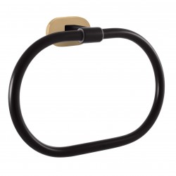 RAV Slezák - Kruh čierna matná/zlato Kúpeľňový doplnok YUKON, Farba: čierna matná/zlato (YUA0104CMATZ)