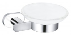 RAV Slezák - Mydelnička sklenená, Farba: chróm / biela (YUA0300CB)
