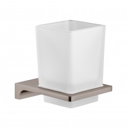 RAV Slezák - NIL - Kúpeľňový doplnok Držiak kefiek sklenený, Metal Grey lesklá NLA0201MGL (NLA0201MGL)