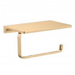 RAV Slezák - NIL - Kúpeľňový doplnok Držiak toaletného papiera s odkladacou poličkou, Zlatá - lesklá NLA0403Z (NLA0403Z)