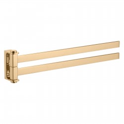 RAV Slezák - NIL - Kúpeľňový doplnok Držiak uterákov otočný, Zlatá - lesklá NLA0602Z (NLA0602Z)