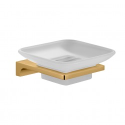 RAV Slezák - NIL - Kúpeľňový doplnok Mydlenka sklenená, Zlatá - kartáčovaná NLA0300ZK (NLA0300ZK)