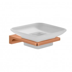 RAV Slezák - NIL - Kúpeľňový doplnok Mydlenka sklenená, Zlatá Ružová - kartáčovaná NLA0300ZRK (NLA0300ZRK)